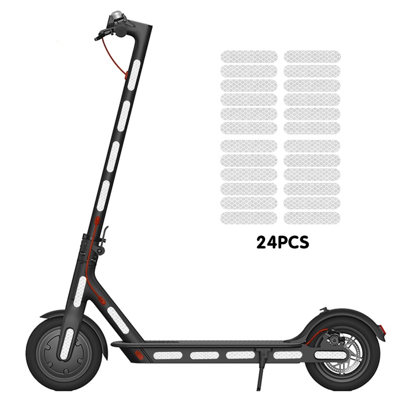 Bande d'avertissement pour scooter électrique, réflecteur de couverture de  roue latérale, 1 paire de bandes réfléchissantes pour scooter électrique